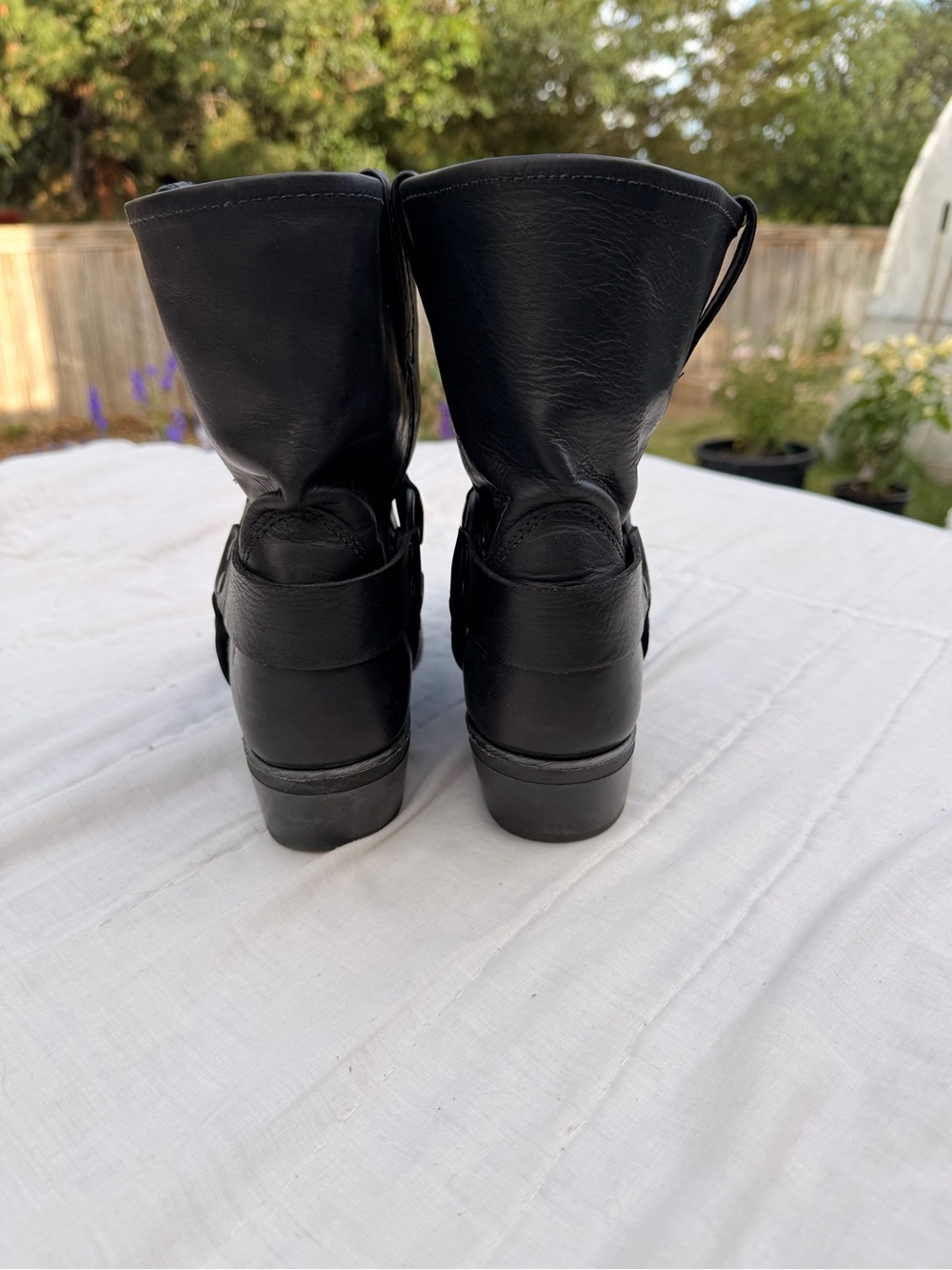 Brand new Frye Black Leather Harness Ankle Boots - Women size 10 - Picture 9 of 16